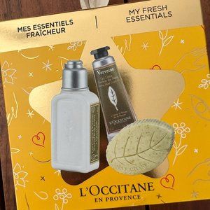 L'Occitane "My Fresh Essentials" gift box - verbena soap, lotion and cream gel